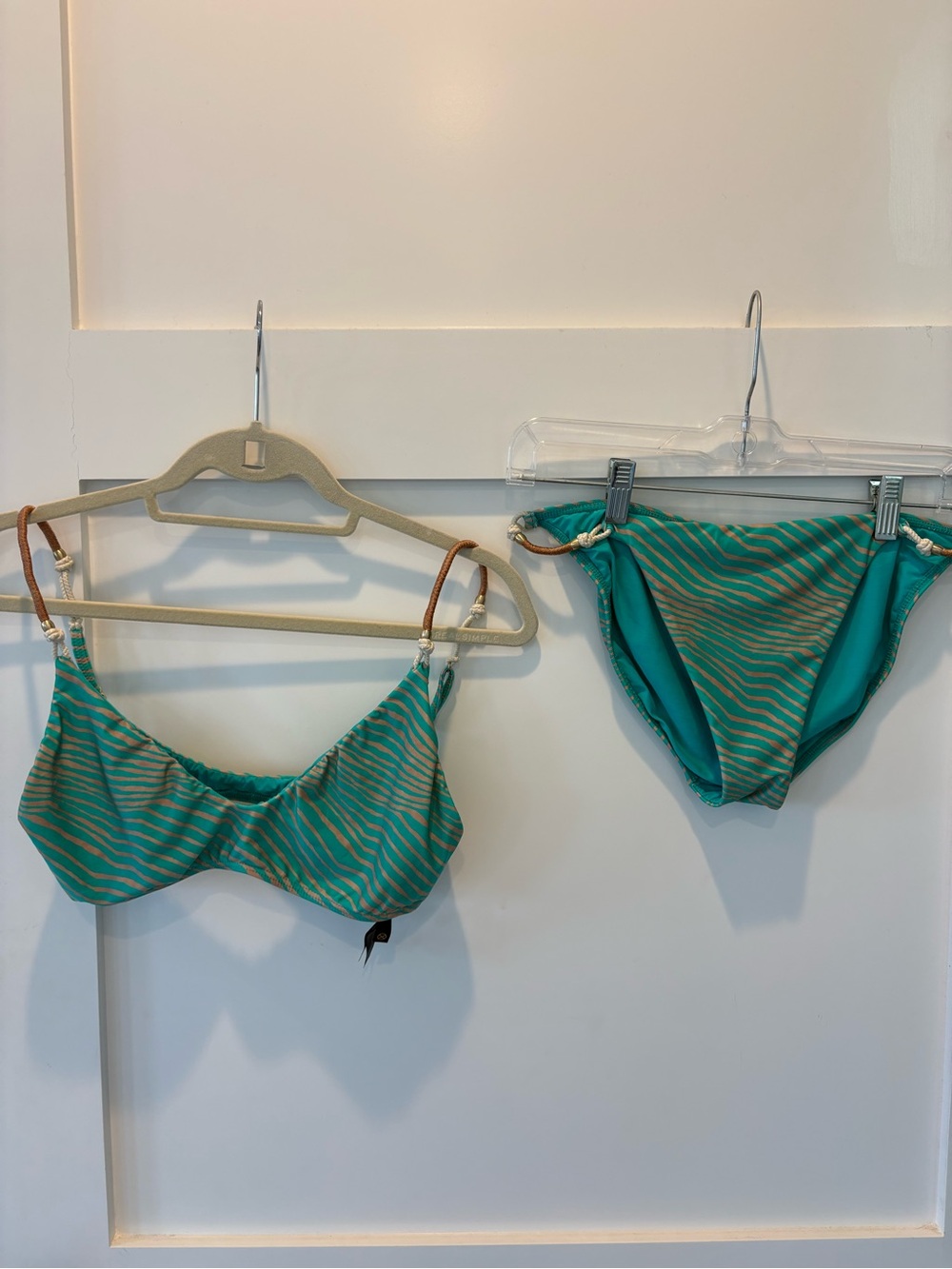 Vix Hermanny Turquoise Striped Bikini Set - Women's Swim Top & Bottom